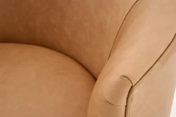 Clearance Flamant Marchetti, Fauteuil, Leer Cognoac, Draaibaar