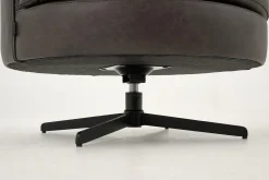 Clearance Flamant Marchetti, Fauteuil, Leer Zwart, Draaibaar