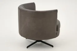 Clearance Flamant Marchetti, Fauteuil, Leer Zwart, Draaibaar
