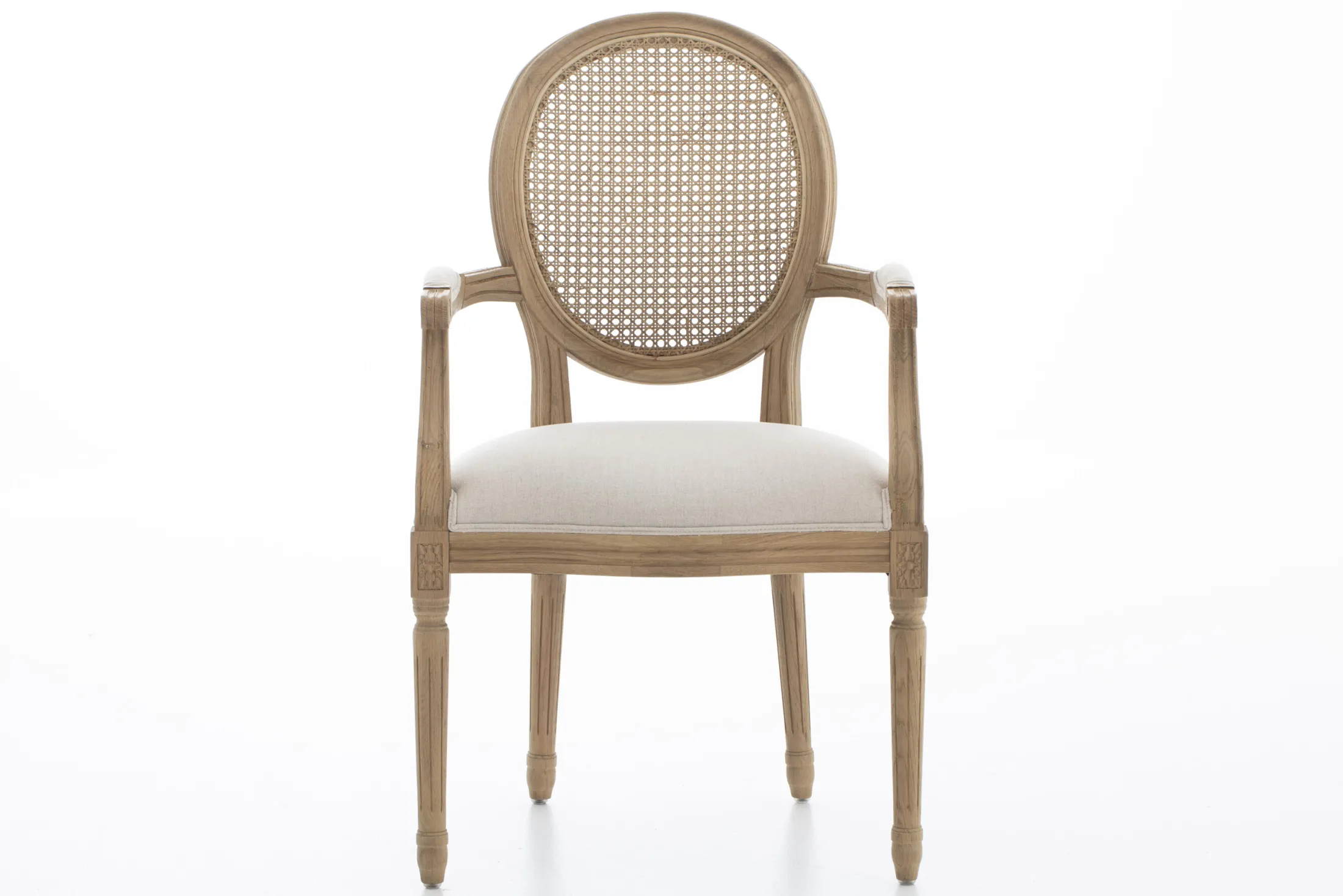 New Flamant Medy, Fauteuil, Eiken, Natuurlijk Linnen