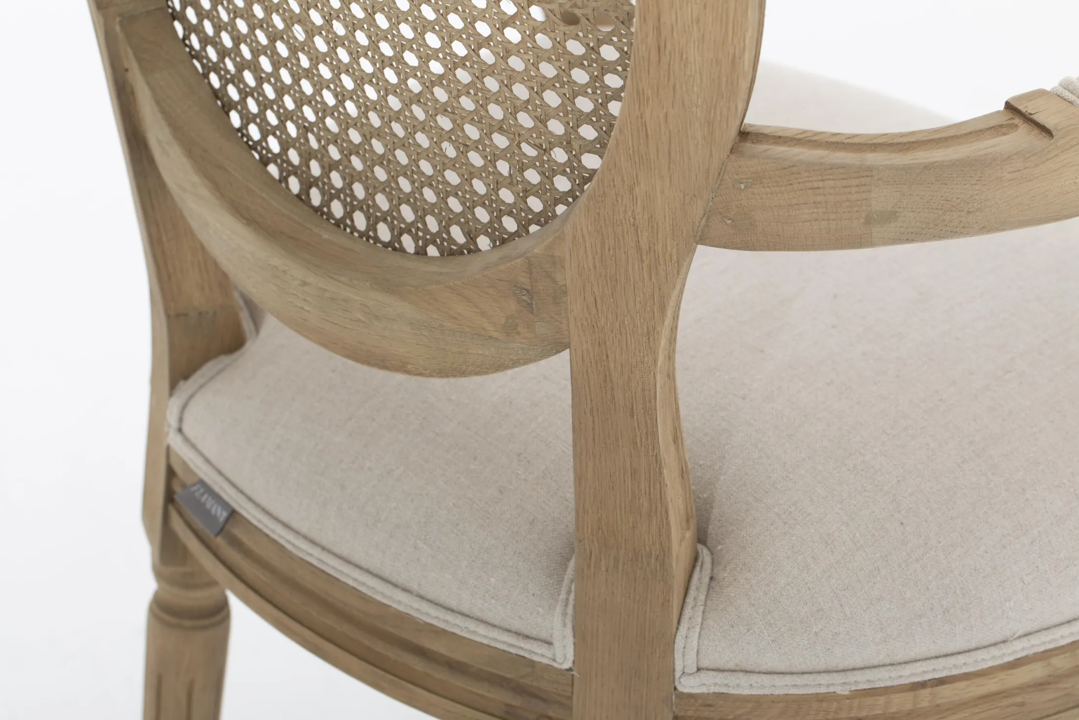 New Flamant Medy, Fauteuil, Eiken, Natuurlijk Linnen