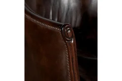 Hot Flamant Melbury, Club Fauteuil, Donkerbruin, Leer