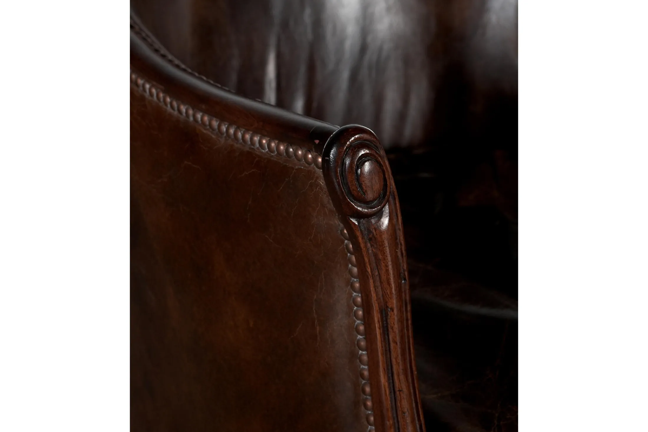 Hot Flamant Melbury, Club Fauteuil, Donkerbruin, Leer