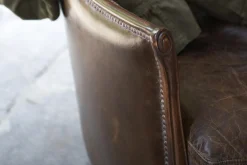 Hot Flamant Melbury, Club Fauteuil, Donkerbruin, Leer