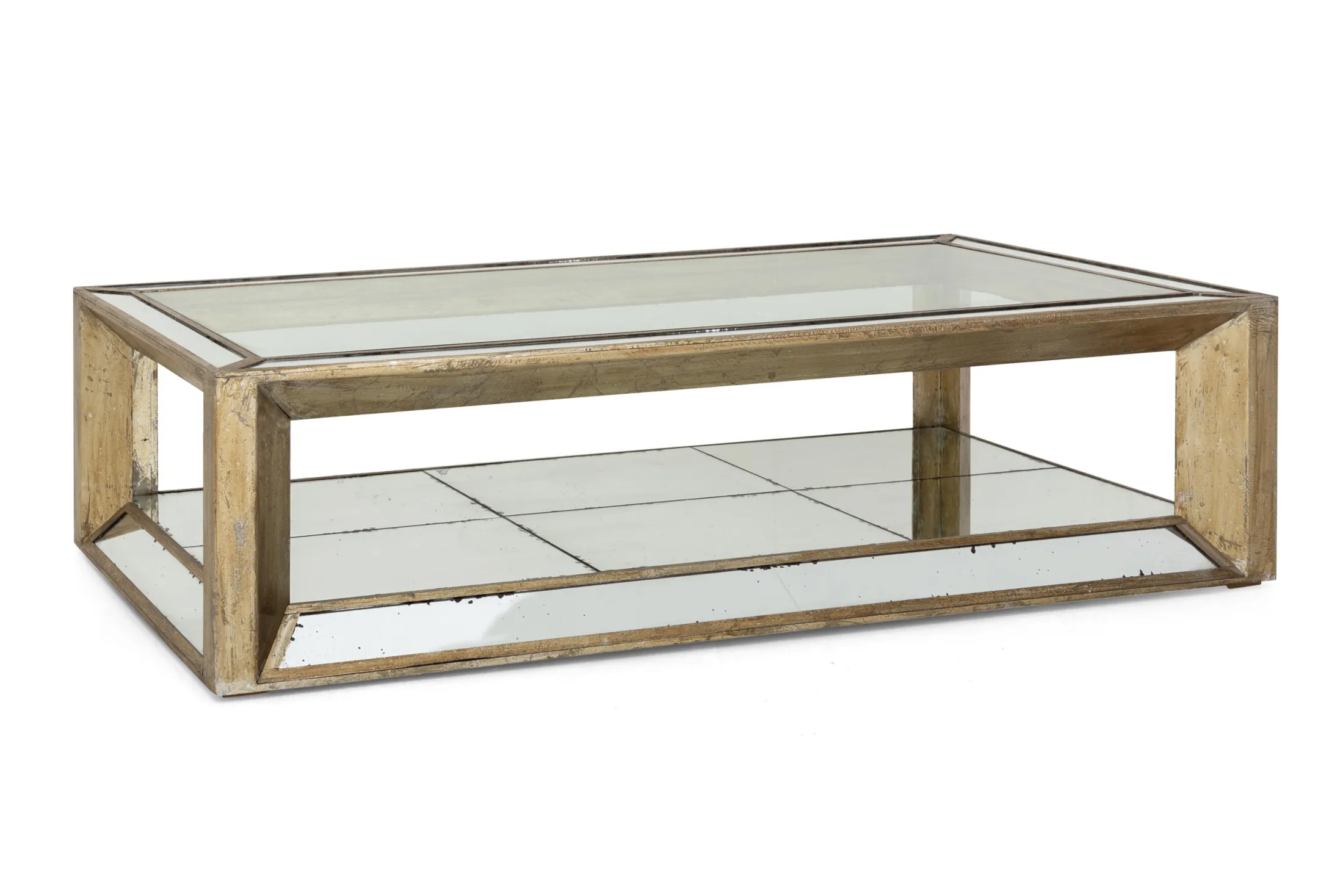 Hot Flamant Mitchell, Salontafel, Rechthoekig, Spiegelglas En Hout, 160X80