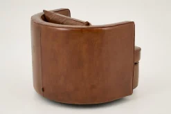 New Flamant Nelia, Fauteuil, Leer Cognoac, Draaibaar