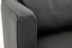 Online Flamant Nelia, Fauteuil, Leer Zwart, Draaibaar