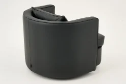 Online Flamant Nelia, Fauteuil, Leer Zwart, Draaibaar