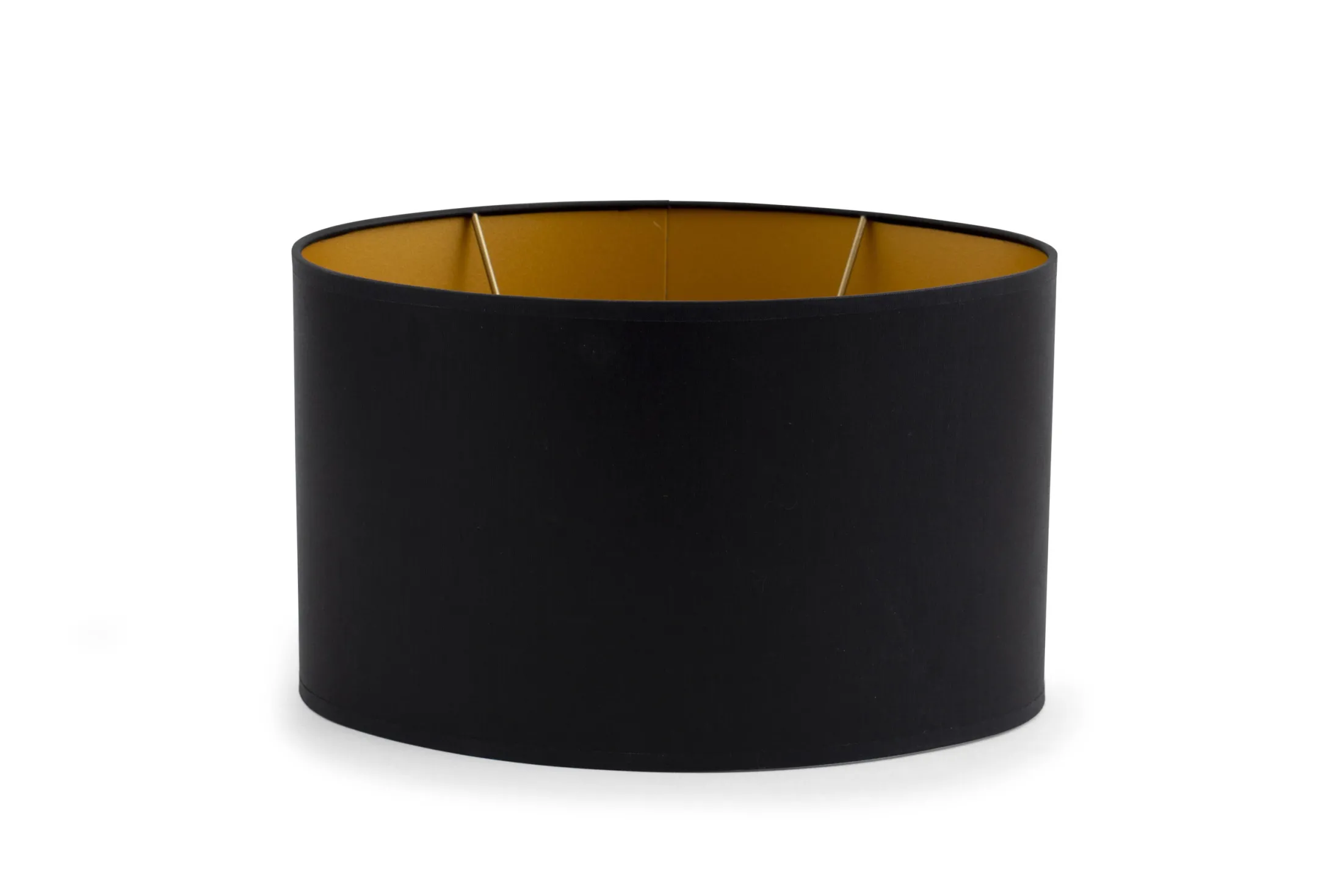 Clearance Flamant Ovaal, Lampenkap, Zwart En Goud, Ovaal, 30 Cm
