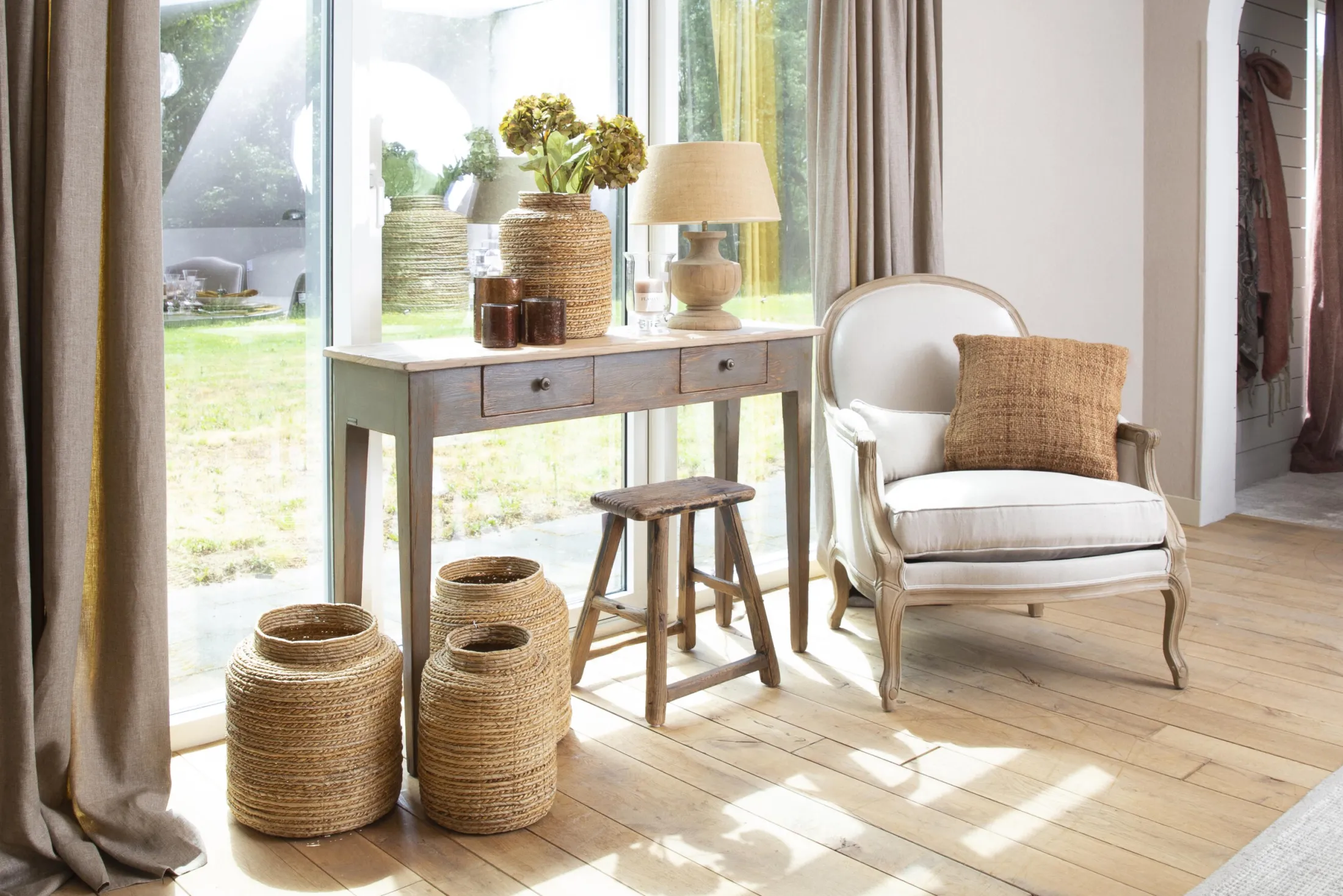 Clearance Flamant Ranomi, Fauteuil, Natuurlijk Linnen