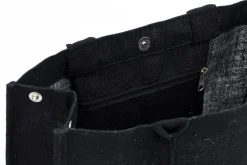 New Flamant Shopper , Boodschappentas, Jute, Zwart