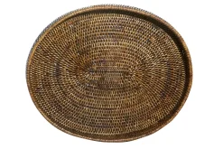 Clearance Flamant Togo, Dienblad, Ovaal, Met Rand, Riet, 46Cm