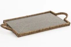 Best Flamant Togo, Dienblad, Rechthoekig, Met Glas, Riet