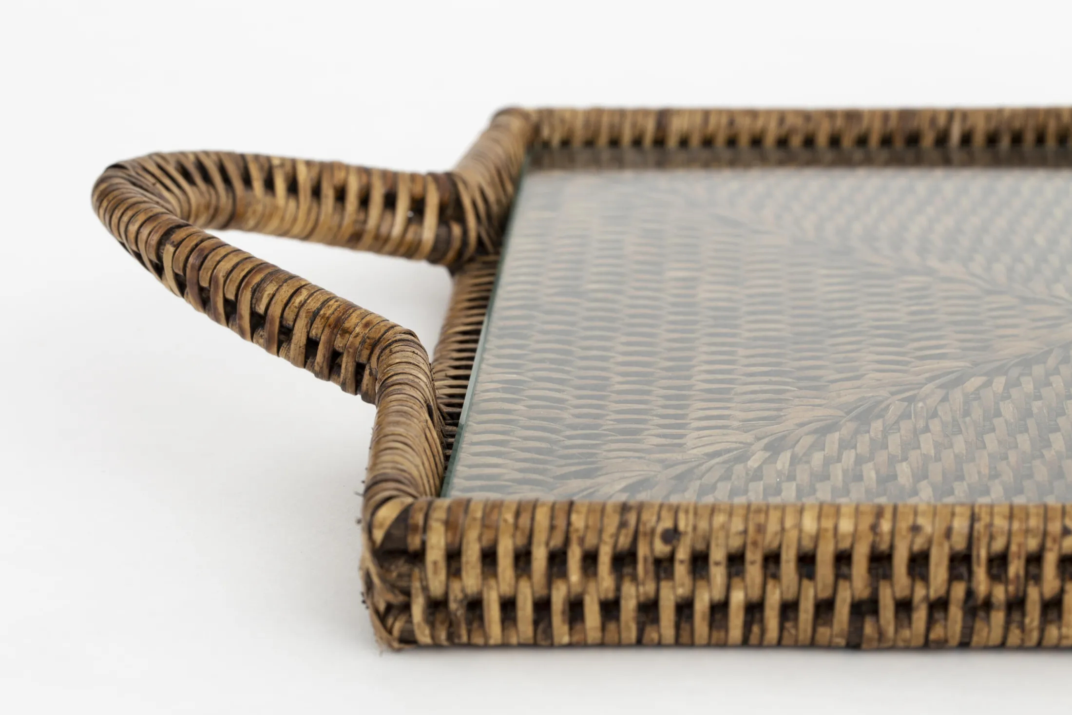 Best Flamant Togo, Dienblad, Rechthoekig, Met Glas, Riet