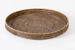 Clearance Flamant Togo, Dienblad, Rond, Riet, 48Cm
