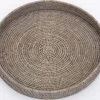 Sale Flamant Togo, Dienblad, Rond, Riet, Grijs, 48Cm