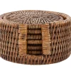 Discount Flamant Togo, Onderzetter, Rond, Riet, Set Van 6