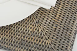 Clearance Flamant Togo, Placemat, Riet, Grijs, Rechthoekig