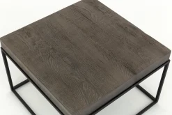 Clearance Flamant Urban, Bijzettafel, Eiken En Metaal, Donkerbruin