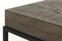 Clearance Flamant Urban, Bijzettafel, Eiken En Metaal, Donkerbruin