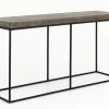 Clearance Flamant Urban, Consoletafel, Eiken En Metaal, Donkerbruin