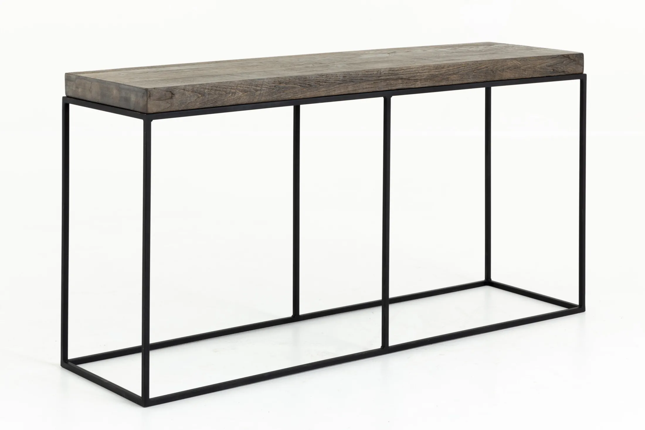 Clearance Flamant Urban, Consoletafel, Eiken En Metaal, Donkerbruin