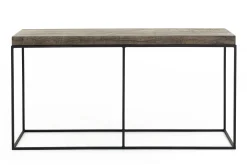 Clearance Flamant Urban, Consoletafel, Eiken En Metaal, Donkerbruin