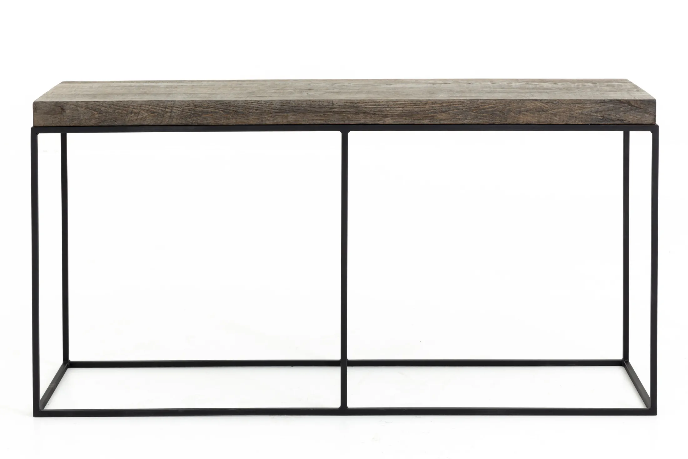 Clearance Flamant Urban, Consoletafel, Eiken En Metaal, Donkerbruin