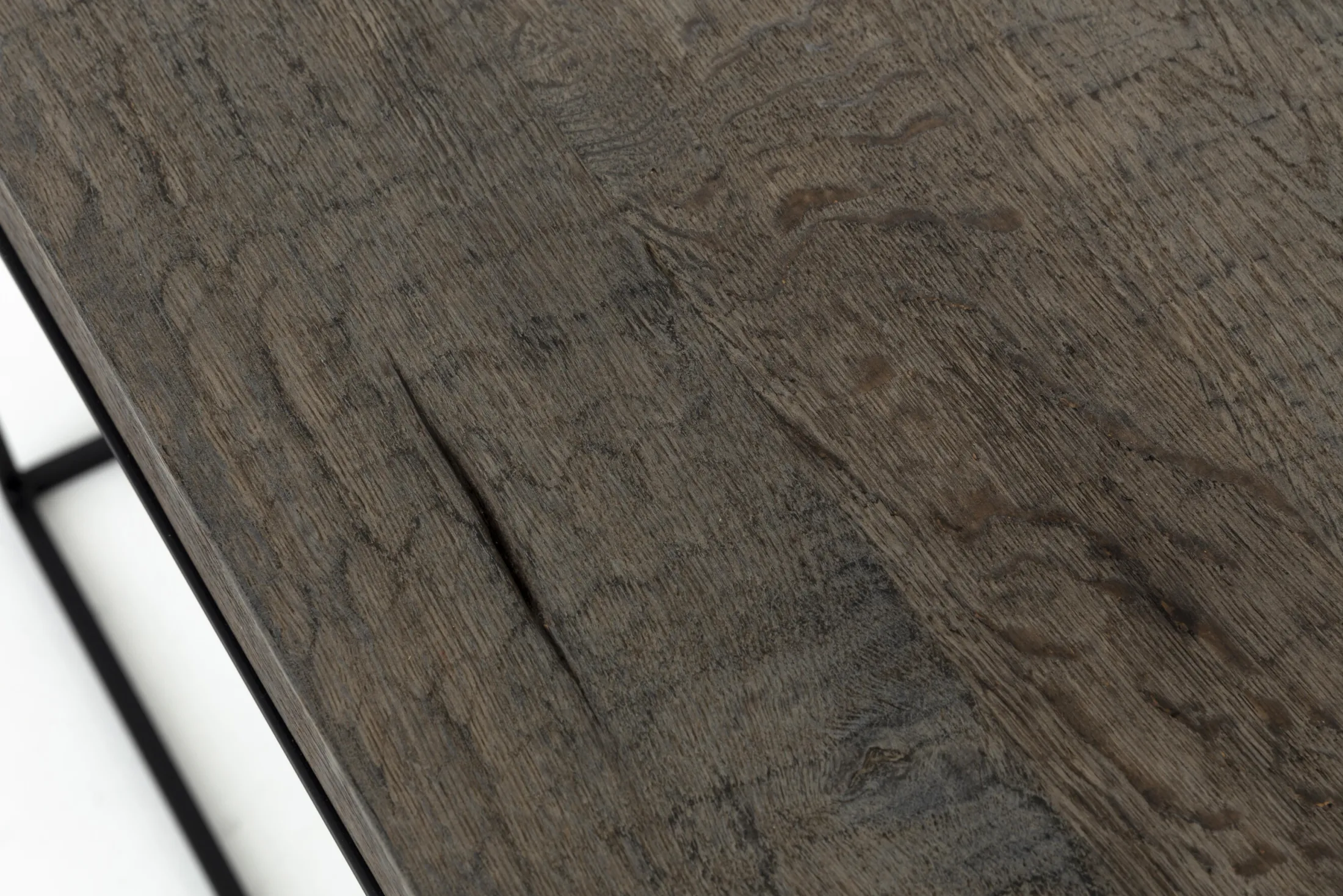 Clearance Flamant Urban, Consoletafel, Eiken En Metaal, Donkerbruin